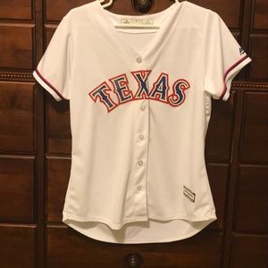 Majestic Texas Rangers Baseball Jersey Button Up